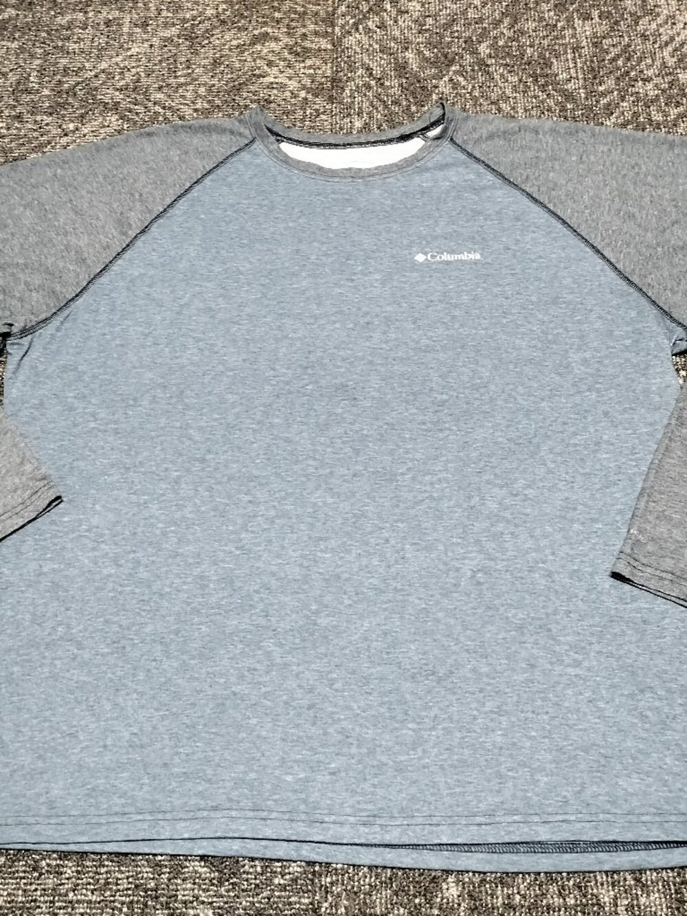 Columbia Omni Wick T Shirt Men's XXL Blue Long Sleeve Raglan Performance NWOT